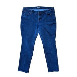 Womens Old Navy Diva Jeans Size 18 Short Blue Denim Dark Wash